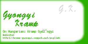 gyongyi kramp business card